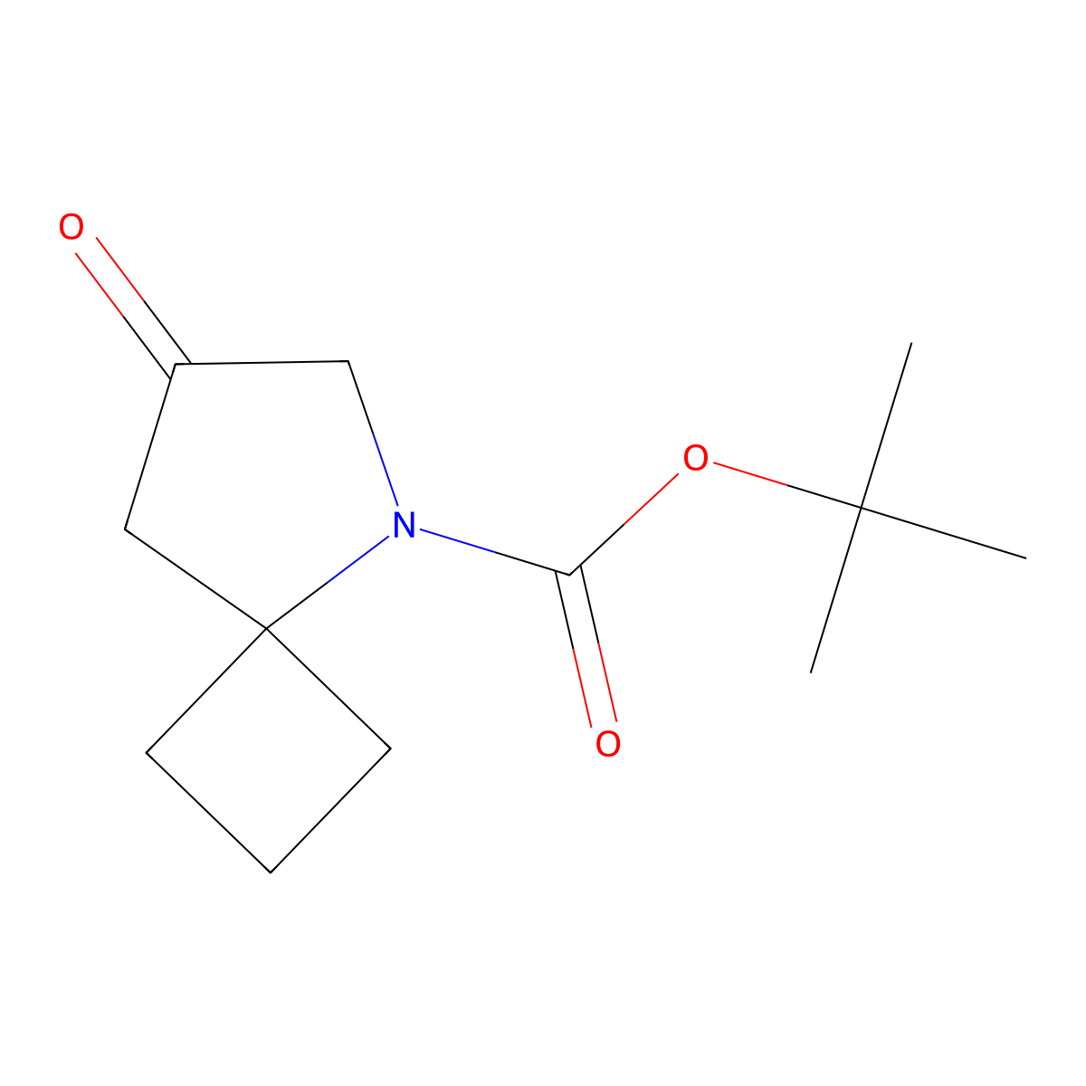 Tert-butyl 7-oxo-5-azaspiro(3.4)octane-5-carboxylate molecular structure, CAS 2168075-35-0