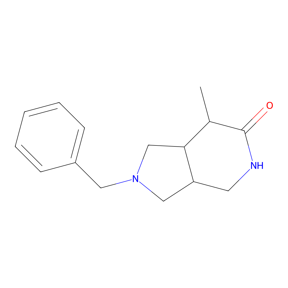 2-Benzyl-7-methylhexahydro-1H-pyrrolo[3,4-c]pyridin-6(2H)-one molecular structure, CAS 2168079-74-9