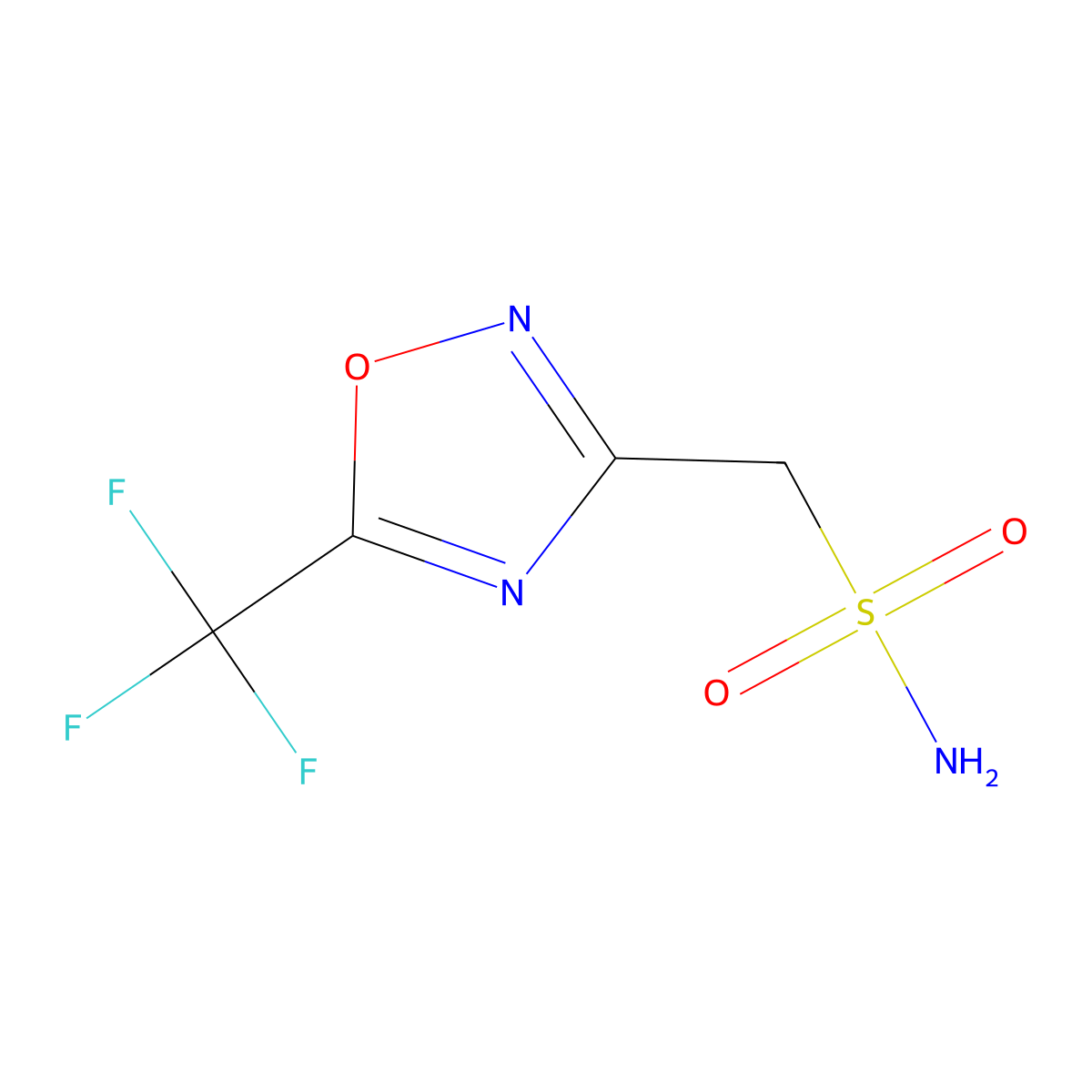 [5-(Trifluoromethyl)-1,2,4-oxadiazol-3-yl]methanesulfonamide molecular structure, CAS 2168082-95-7