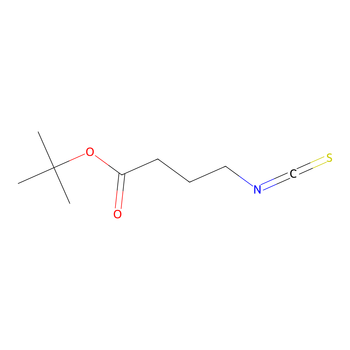 Tert-butyl 4-isothiocyanatobutanoate molecular structure, CAS 2168086-38-0