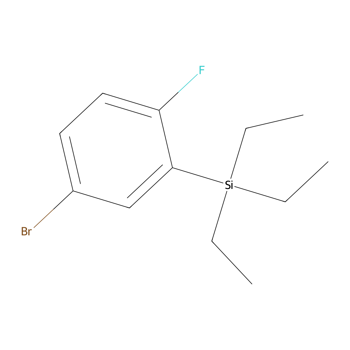 (5-Bromo-2-fluorophenyl)triethylsilane molecular structure, CAS 2168094-35-5