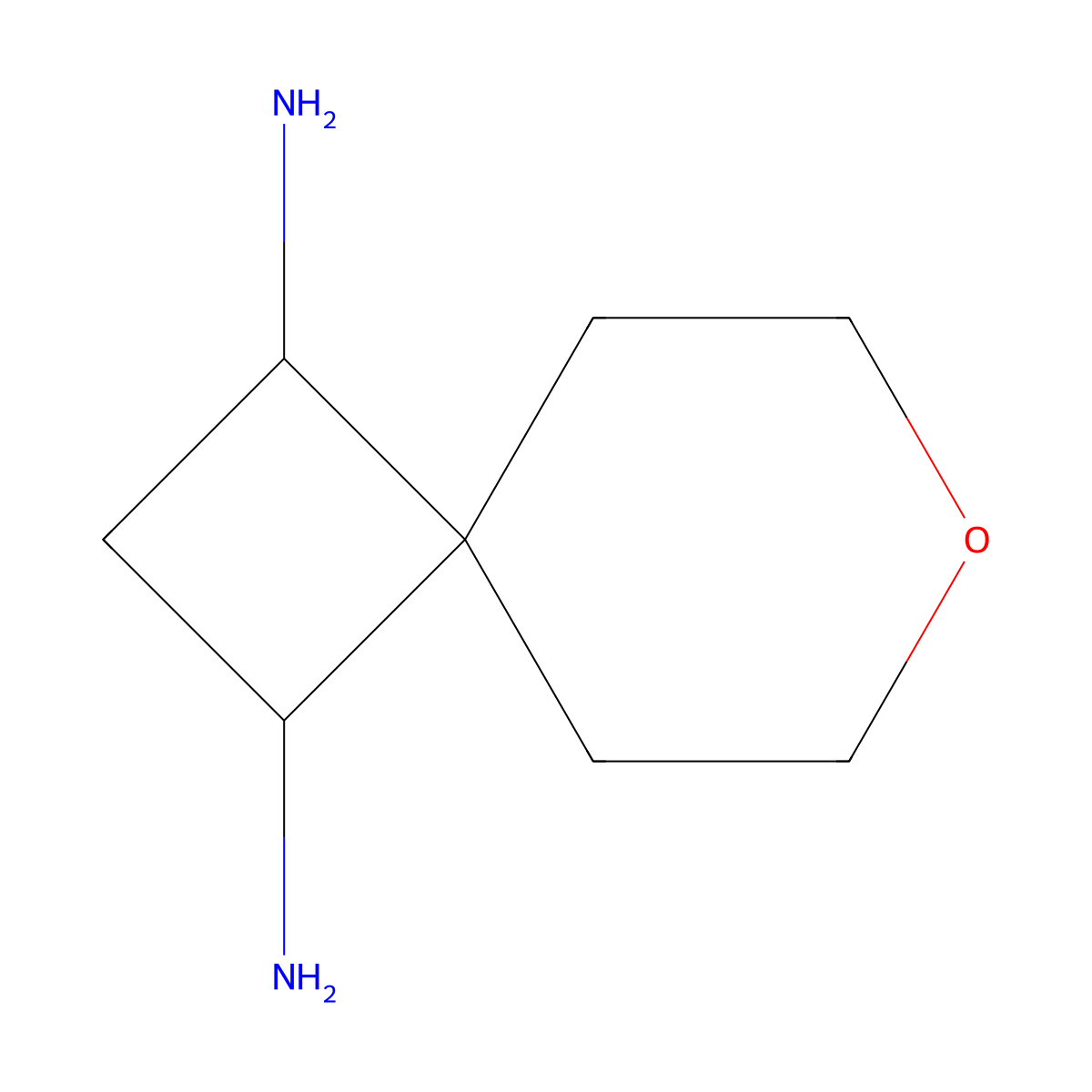 7-Oxaspiro[3.5]nonane-1,3-diamine molecular structure, CAS 2168097-73-0