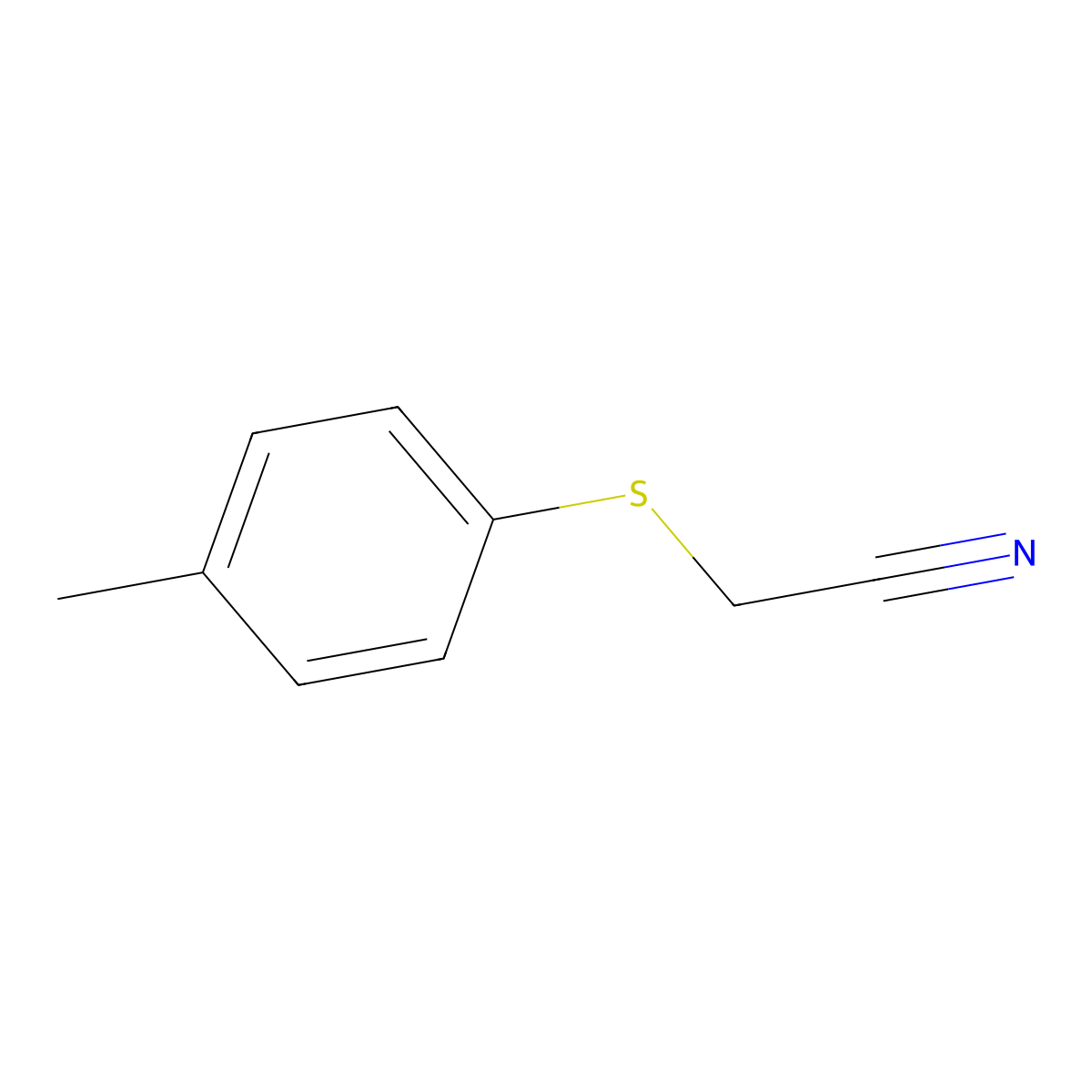 2-[(4-Methylphenyl)thio]acetonitrile molecular structure, CAS 21681-88-9