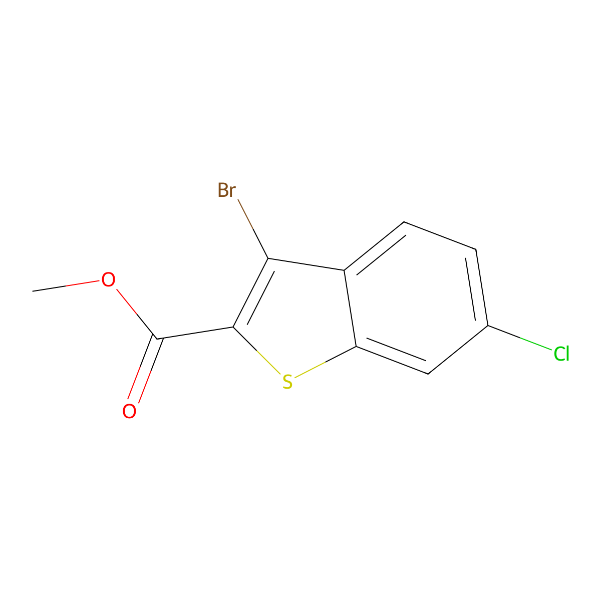 Methyl 3-bromo-6-chlorobenzo[b]thiophene-2-carboxylate molecular structure, CAS 2168105-01-7