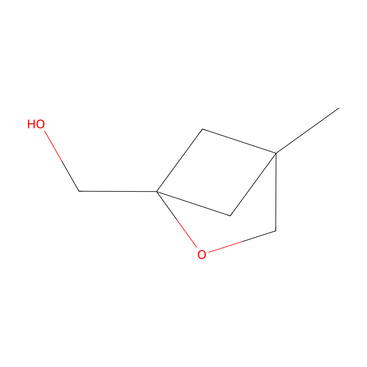 (4-Methyl-2-oxabicyclo(2.1.1)hexan-1-yl)methanol molecular structure, CAS 2168105-37-9