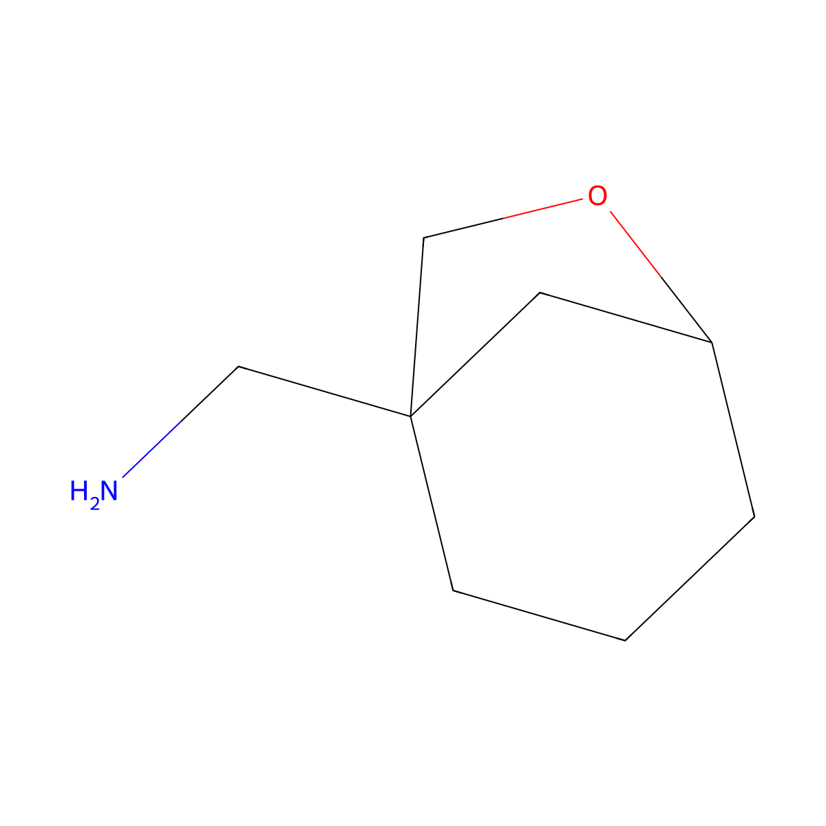 1-{6-Oxabicyclo[3.2.1]octan-1-yl}methanamine molecular structure, CAS 2168105-58-4