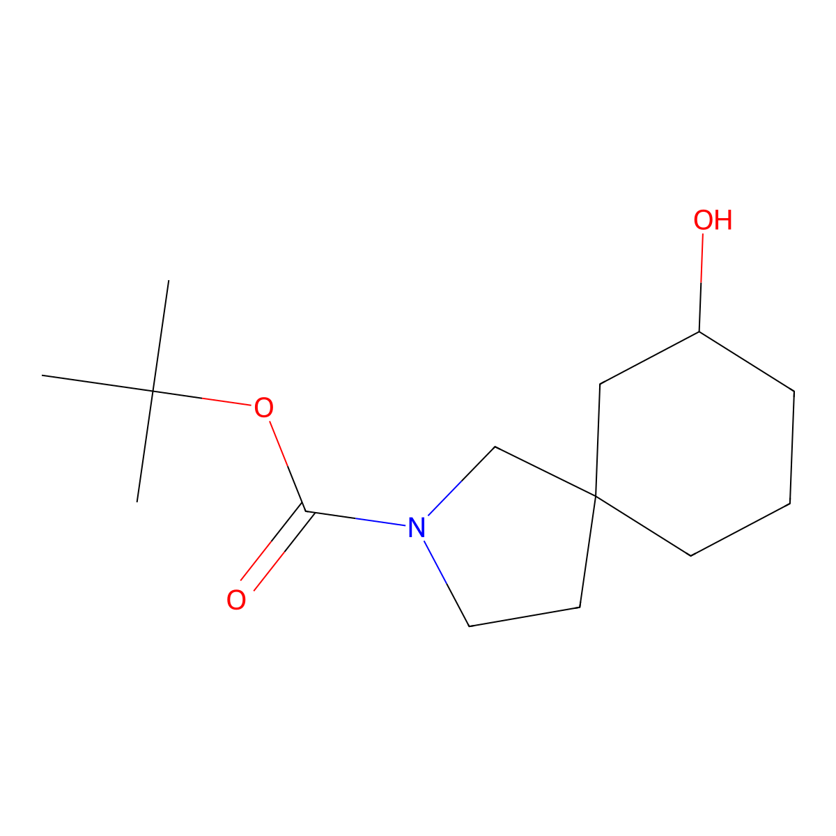 tert-Butyl 7-hydroxy-2-azaspiro[4.5]decane-2-carboxylate molecular structure, CAS 2168106-02-1