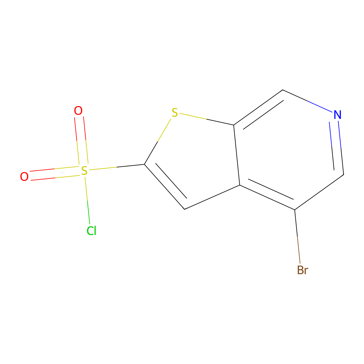 4-Bromothieno[2,3-c]pyridine-2-sulfonyl chloride molecular structure, CAS 2168108-91-4