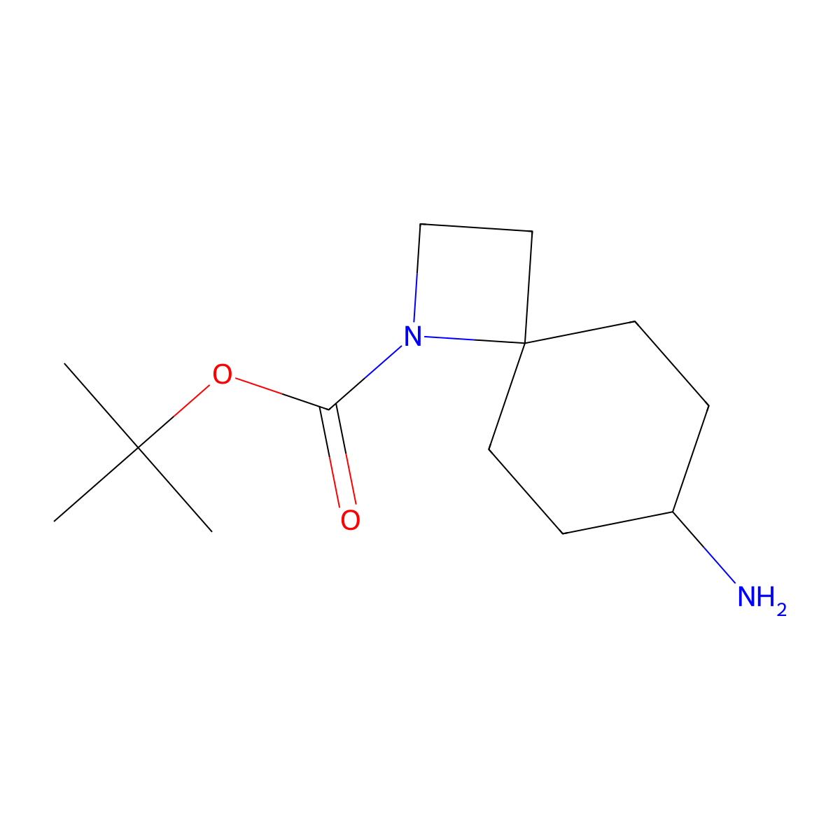 tert-Butyl 7-amino-1-azaspiro[3.5]nonane-1-carboxylate molecular structure, CAS 2168112-88-5