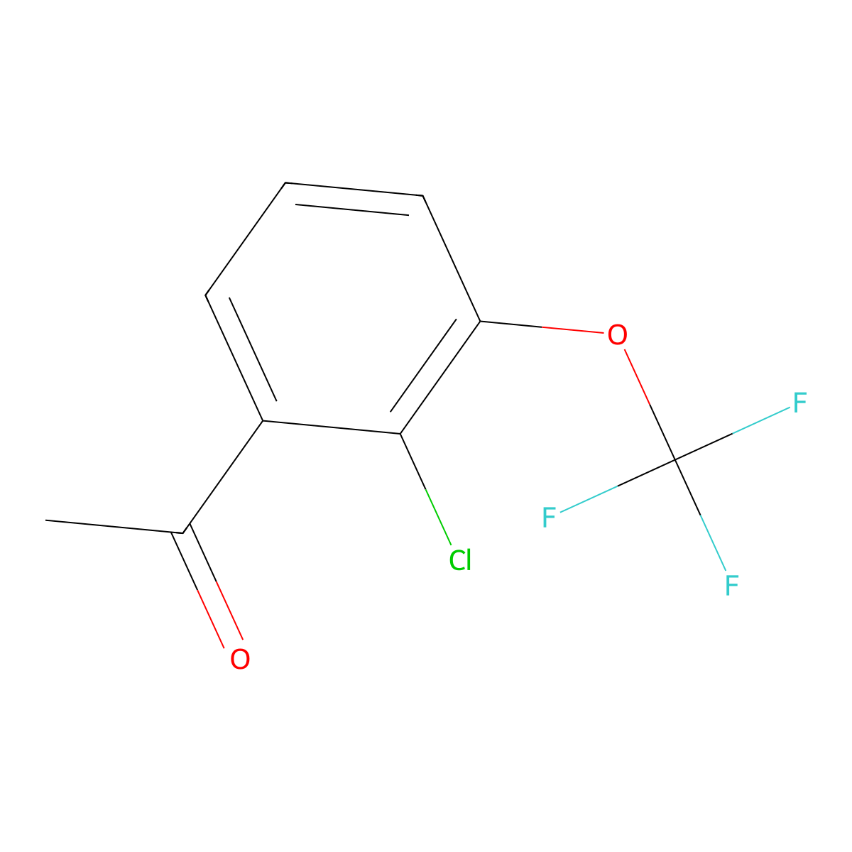 2'-Chloro-3'-(trifluoromethoxy)acetophenone molecular structure, CAS 2168118-40-7