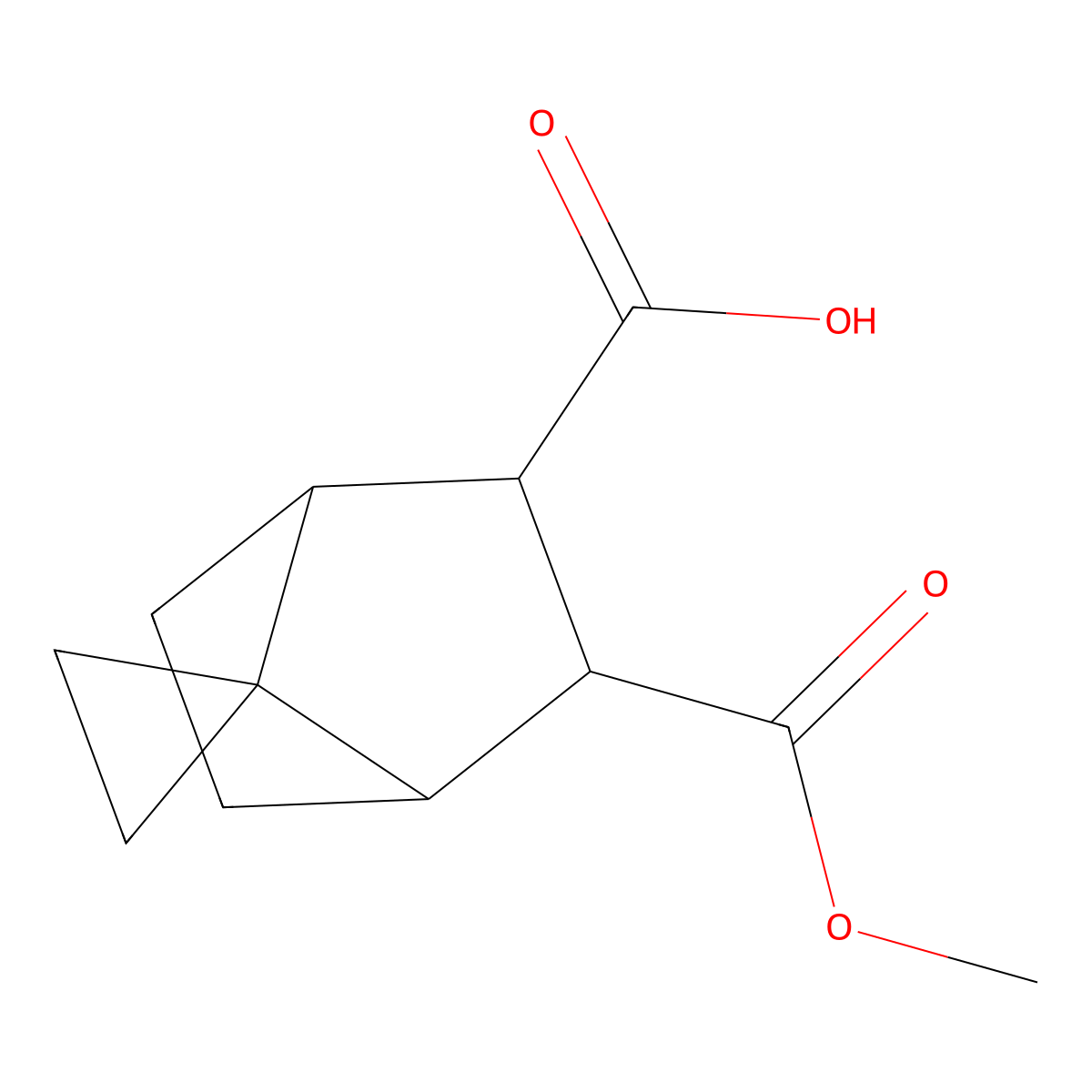 3-(Methoxycarbonyl)spiro[bicyclo[2.2.1]heptane-7,1'-cyclopropane]-2-carboxylic acid molecular structure, CAS 2168127-47-5