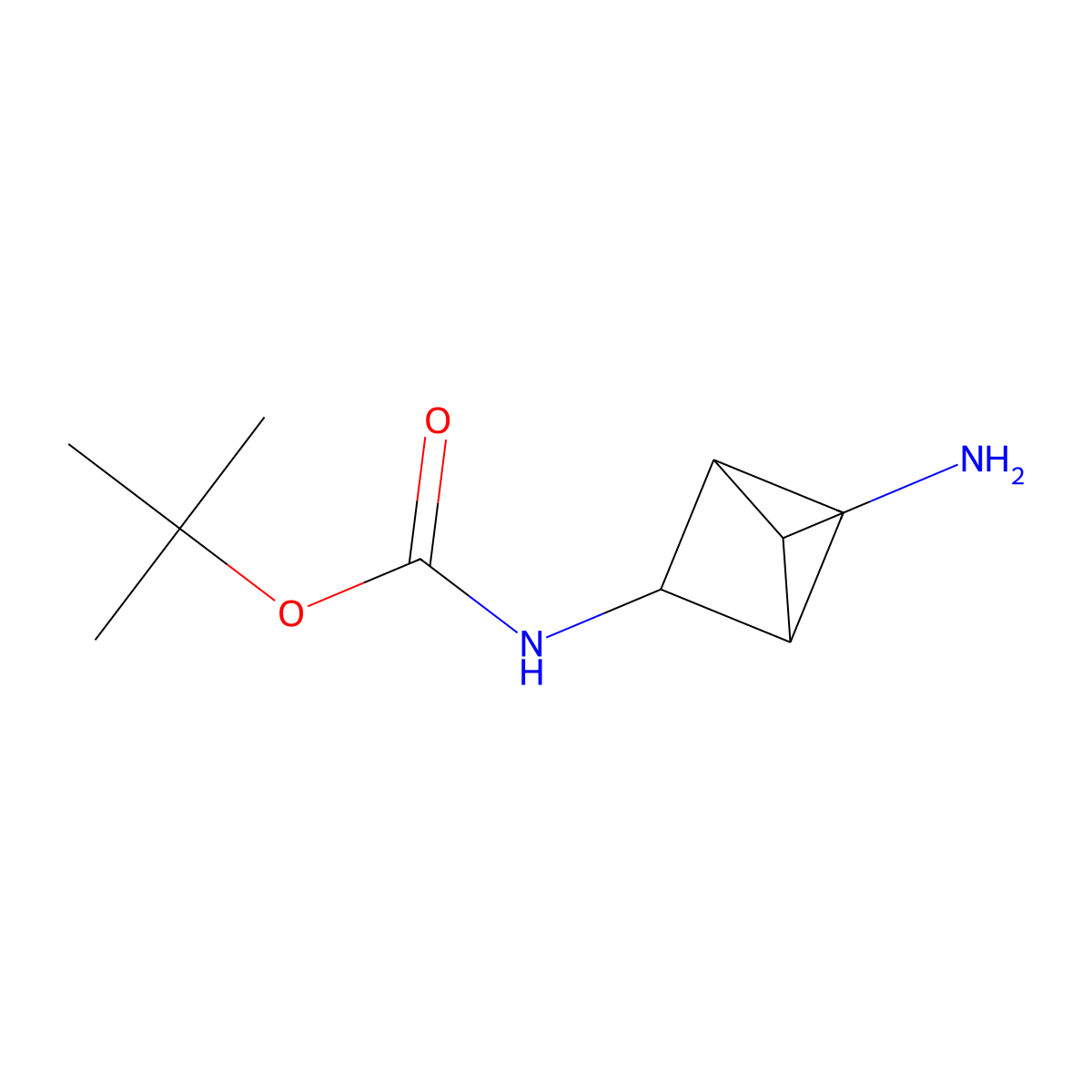 tert-Butyl (4-aminobicyclo[1.1.1]pentan-2-yl)carbamate molecular structure, CAS 2168127-85-1