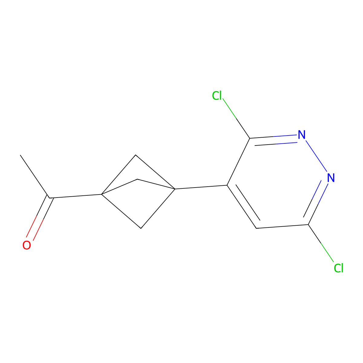 1-(3-(3,6-Dichloropyridazin-4-yl)bicyclo[1.1.1]pentan-1-yl)ethan-1-one molecular structure, CAS 2168139-66-8