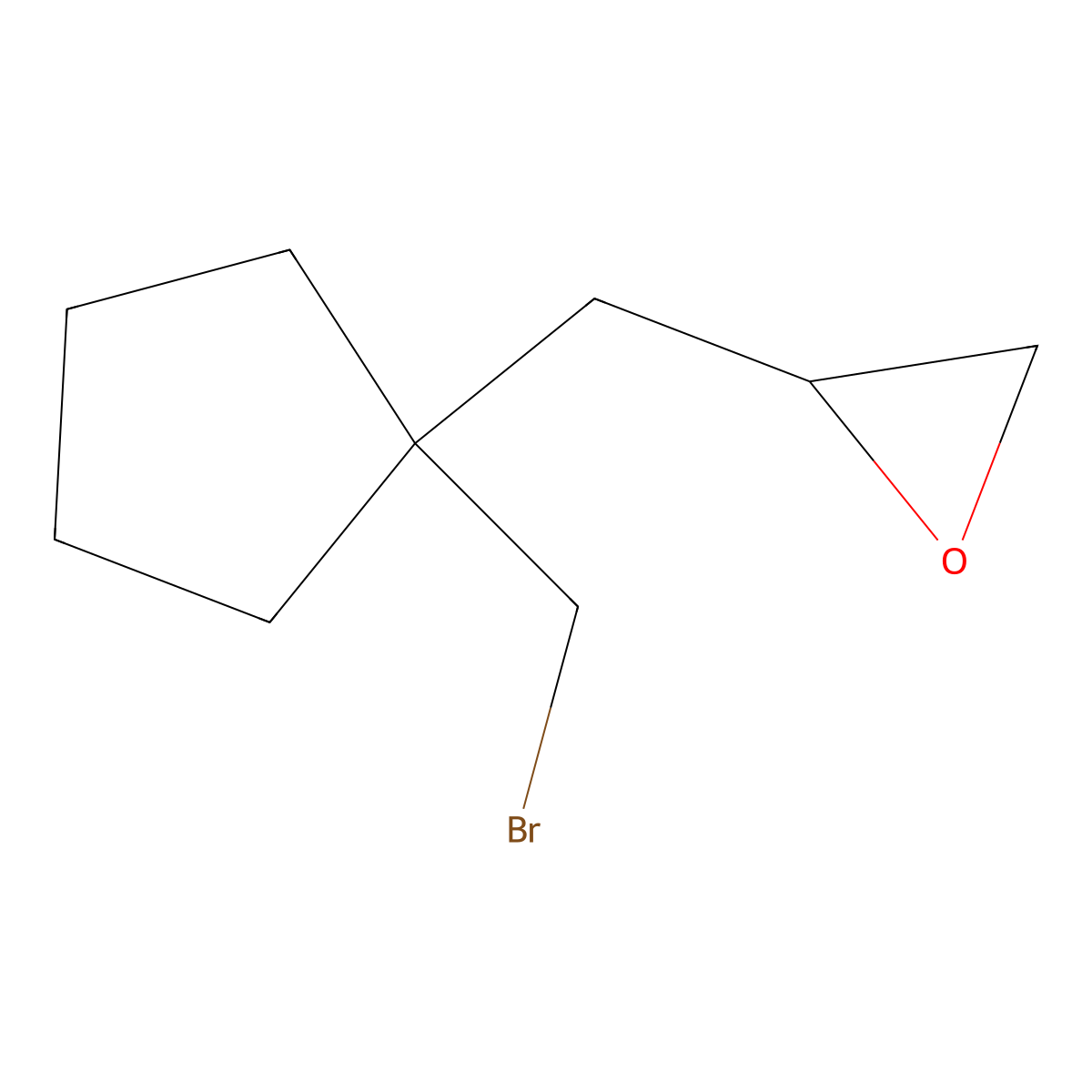 2-((1-(Bromomethyl)cyclopentyl)methyl)oxirane molecular structure, CAS 2168147-44-0