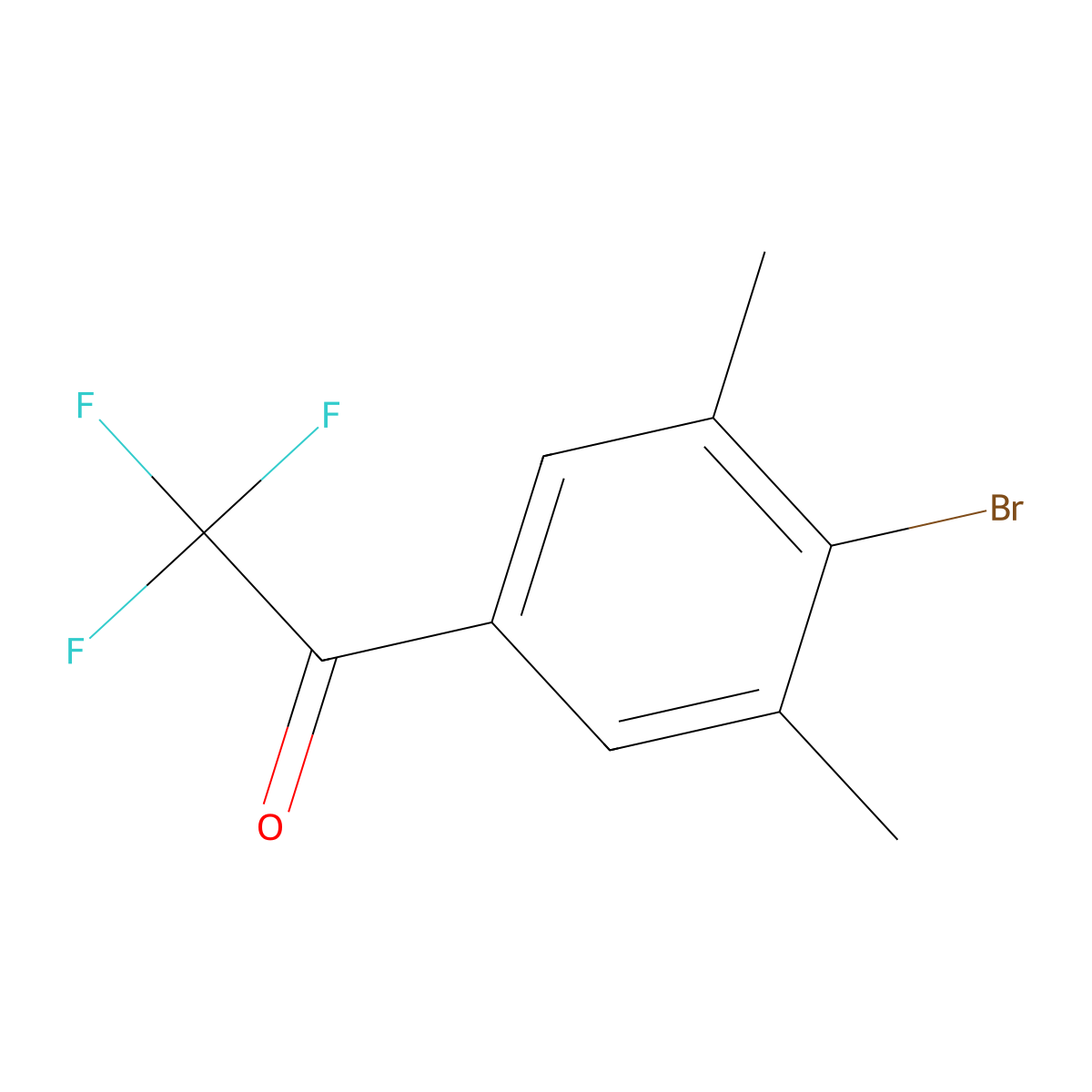 1-(4-Bromo-3,5-dimethylphenyl)-2,2,2-trifluoroethan-1-one molecular structure, CAS 2168151-61-7