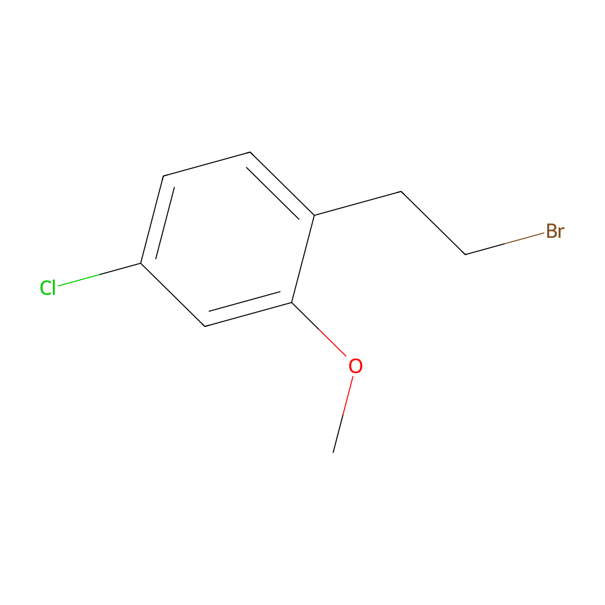 1-(2-Bromoethyl)-4-chloro-2-methoxybenzene molecular structure, CAS 2168160-29-8