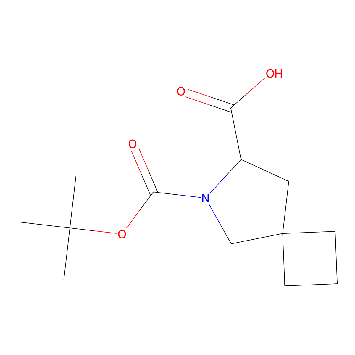 6-((Tert-butoxy)carbonyl)-6-azaspiro(3.4)octane-7-carboxylic acid molecular structure, CAS 2168160-42-5
