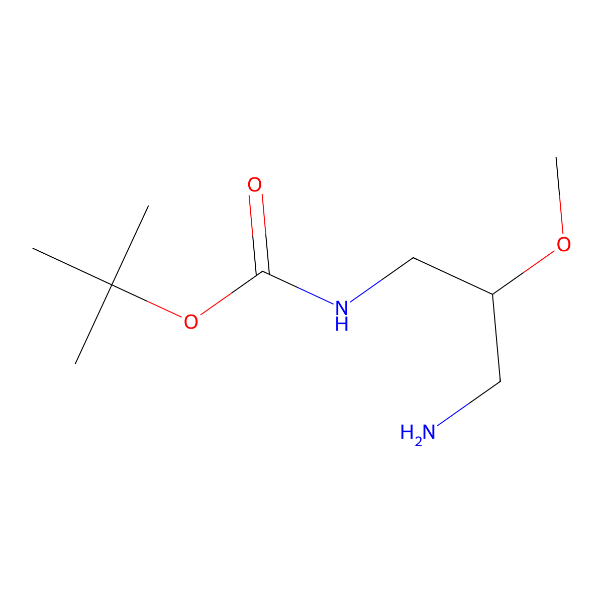 tert-butyl N-(3-amino-2-methoxypropyl)carbamate molecular structure, CAS 2168177-27-1