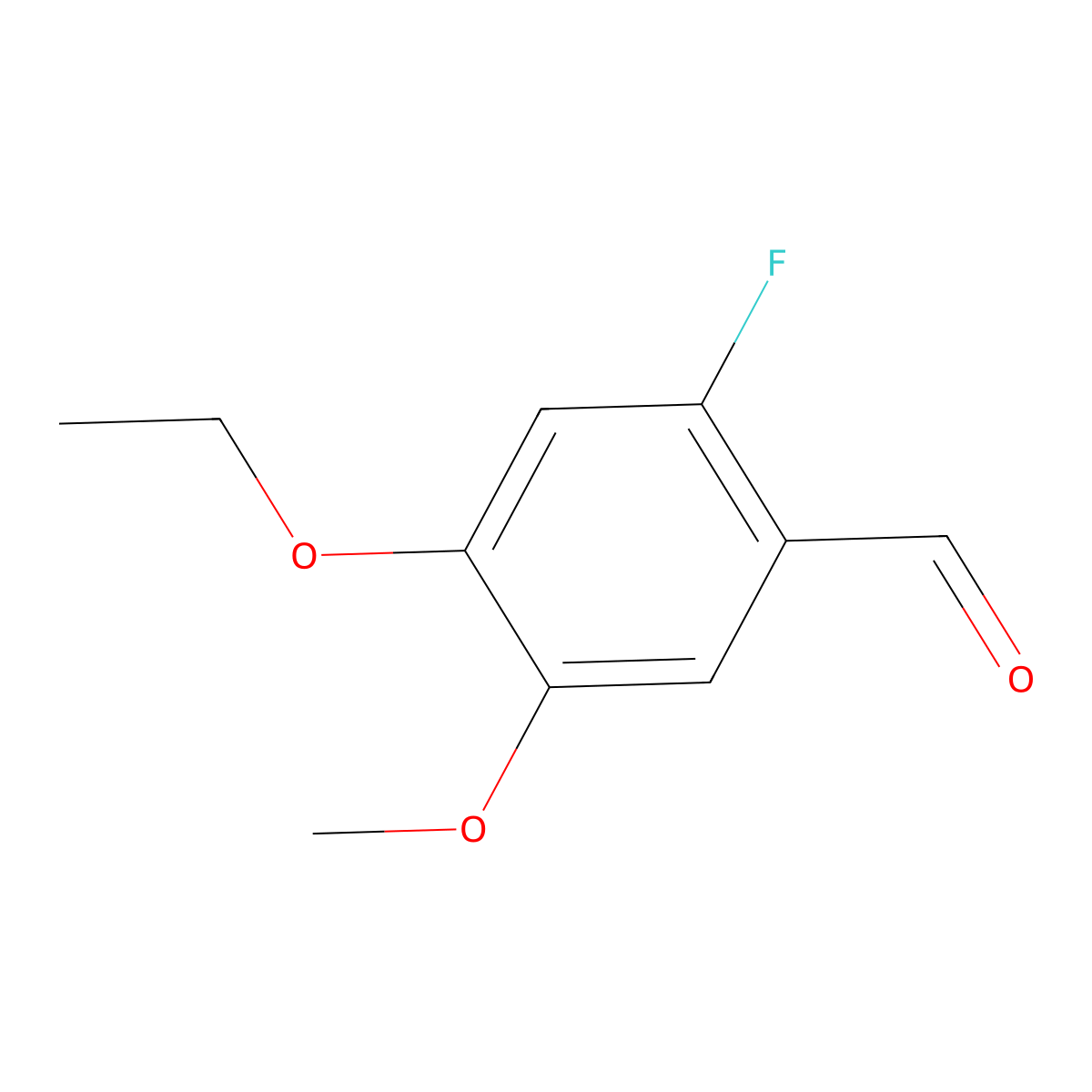 4-Ethoxy-2-fluoro-5-methoxybenzaldehyde molecular structure, CAS 2168194-68-9