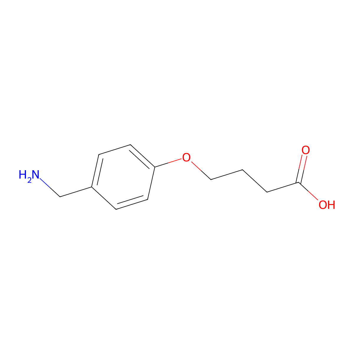 4-[4-(Aminomethyl)phenoxy]butanoic acid molecular structure, CAS 2168198-17-0