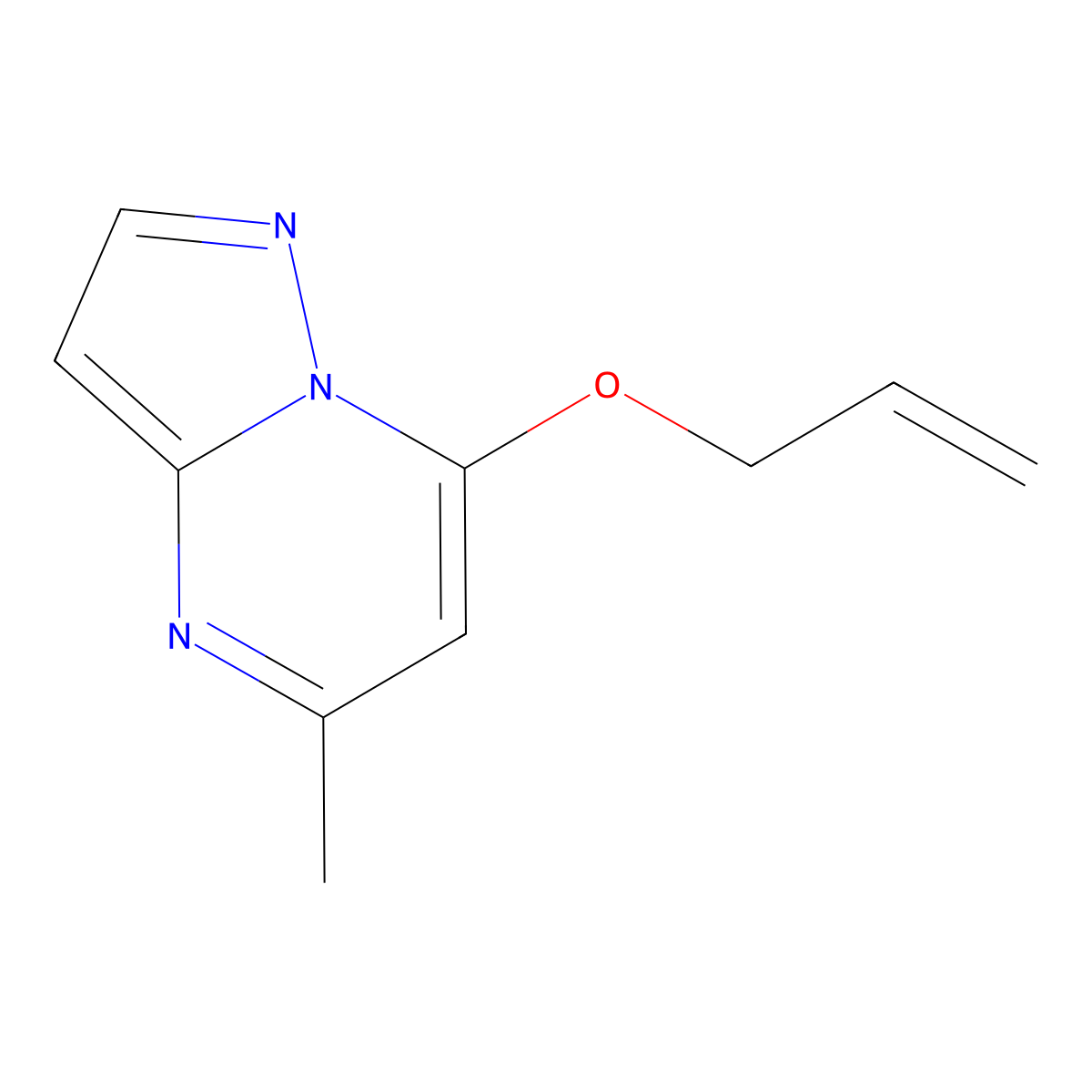 5-Methyl-7-(prop-2-en-1-yloxy)pyrazolo[1,5-a]pyrimidine molecular structure, CAS 2168204-20-2