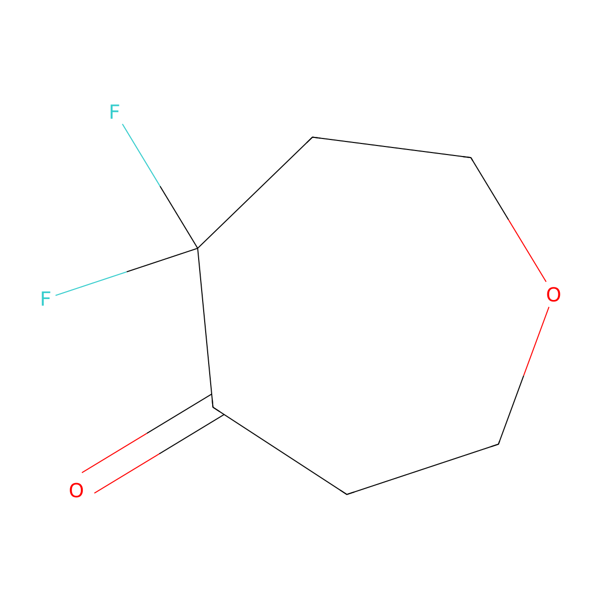 5,5-Difluorooxepan-4-one molecular structure, CAS 2168212-63-1