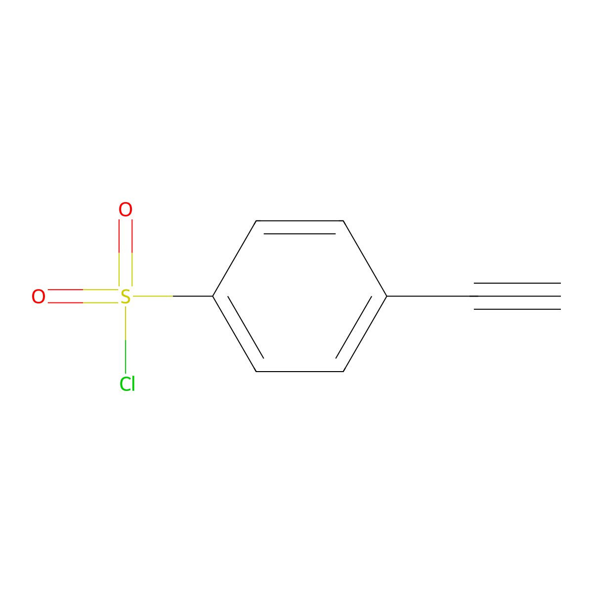 4-Ethynylbenzene-1-sulfonyl chloride molecular structure, CAS 2168215-65-2