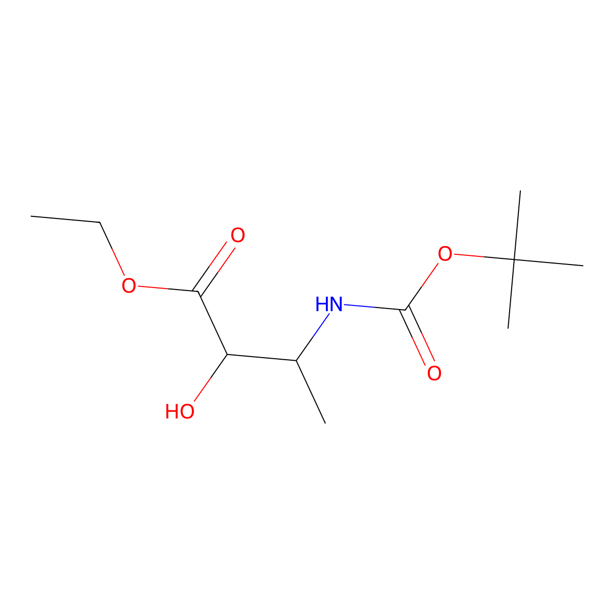 Ethyl 3-{[(tert-butoxy)carbonyl]amino}-2-hydroxybutanoate molecular structure, CAS 2168218-70-8