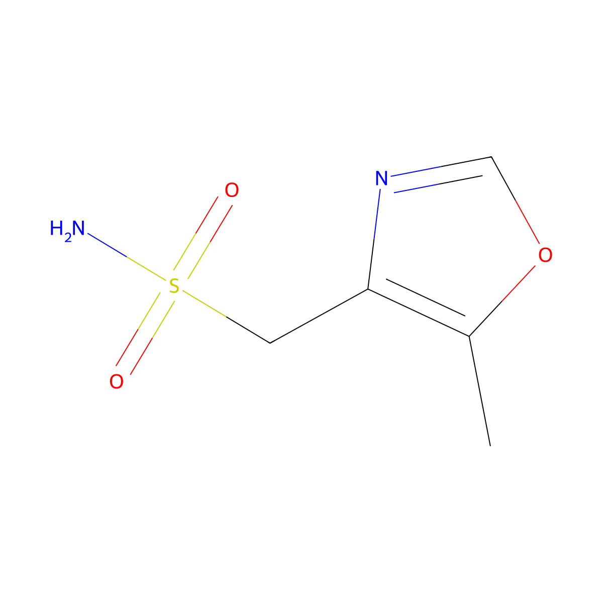 (5-Methyl-1,3-oxazol-4-yl)methanesulfonamide molecular structure, CAS 2168221-32-5