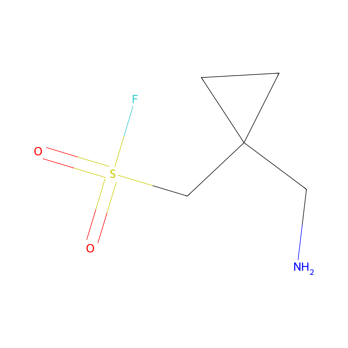 [1-(Aminomethyl)cyclopropyl]methanesulfonyl fluoride molecular structure, CAS 2168221-36-9