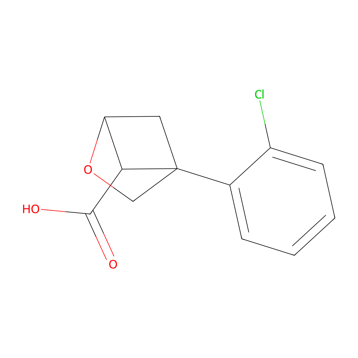 4-(2-Chlorophenyl)-2-oxabicyclo[2.1.1]hexane-5-carboxylic acid molecular structure, CAS 2168221-84-7
