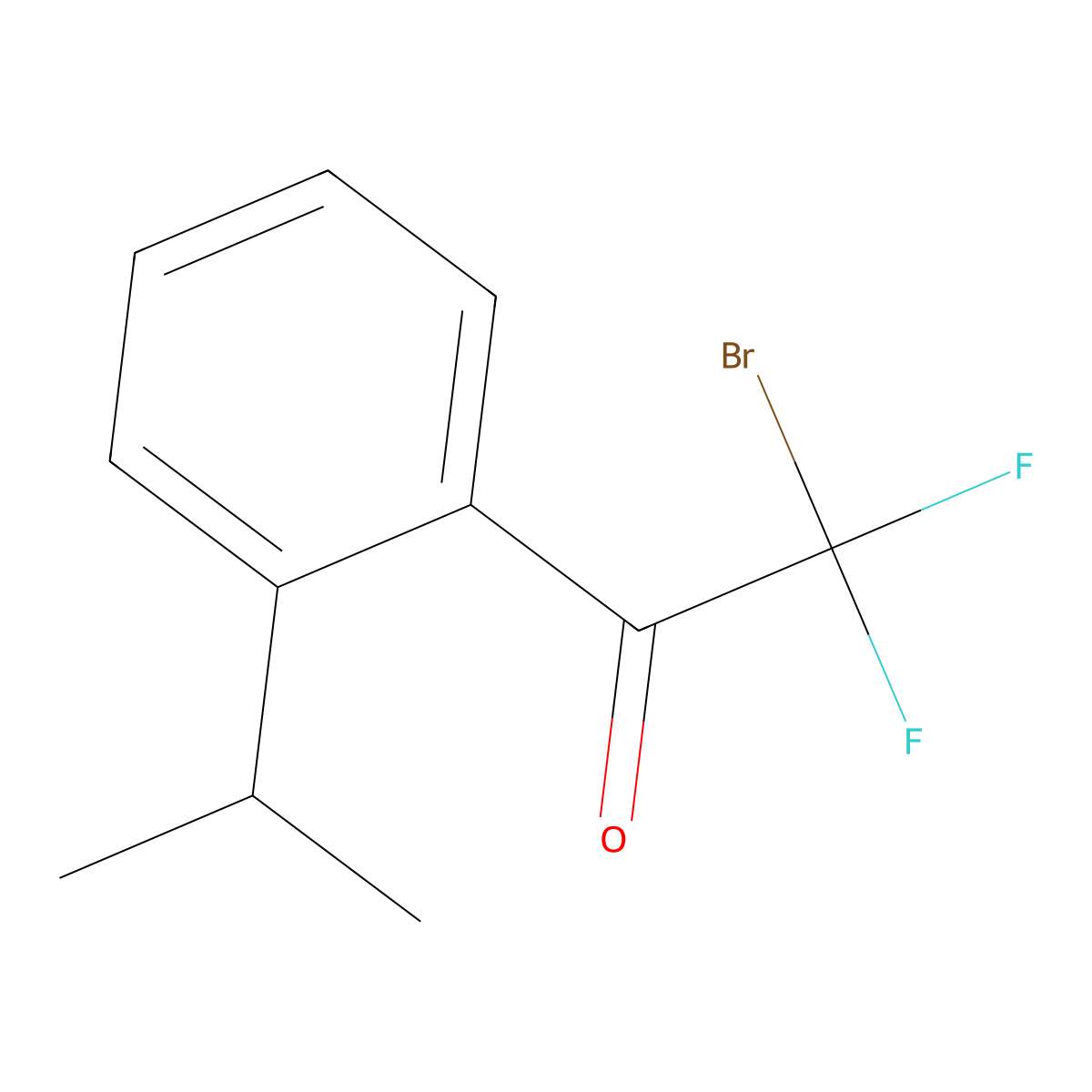 2-Bromo-2,2-difluoro-1-(2-iso-propylphenyl)ethanone molecular structure, CAS 2168231-19-2