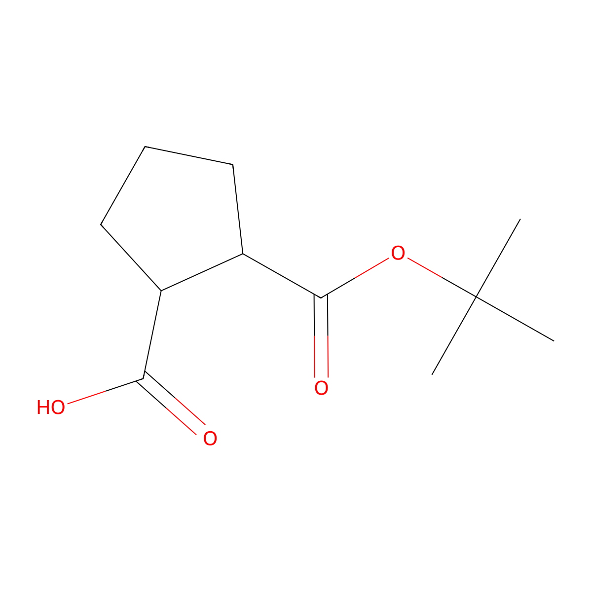 2-[(Tert-butoxy)carbonyl]cyclopentane-1-carboxylic acid molecular structure, CAS 2168235-32-1