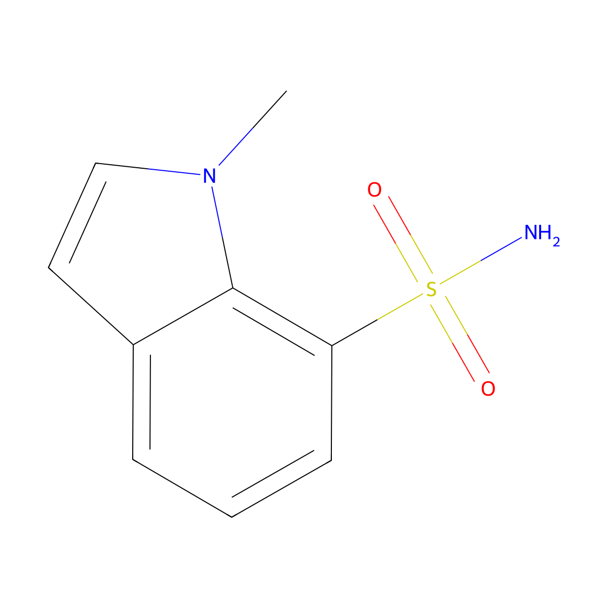 1-Methyl-1H-indole-7-sulfonamide molecular structure, CAS 2168249-75-8