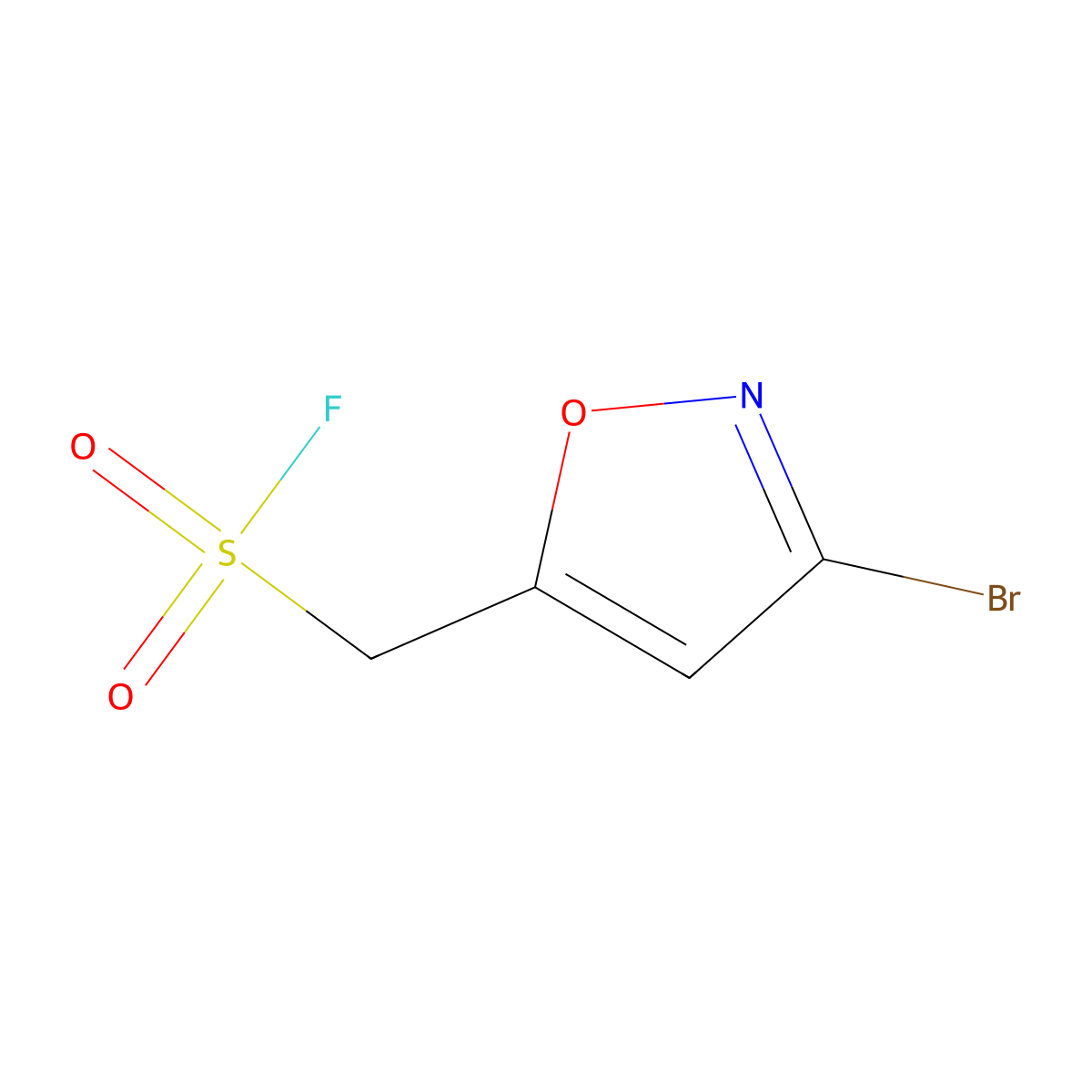 (3-Bromo-1,2-oxazol-5-yl)methanesulfonyl fluoride molecular structure, CAS 2168252-85-3