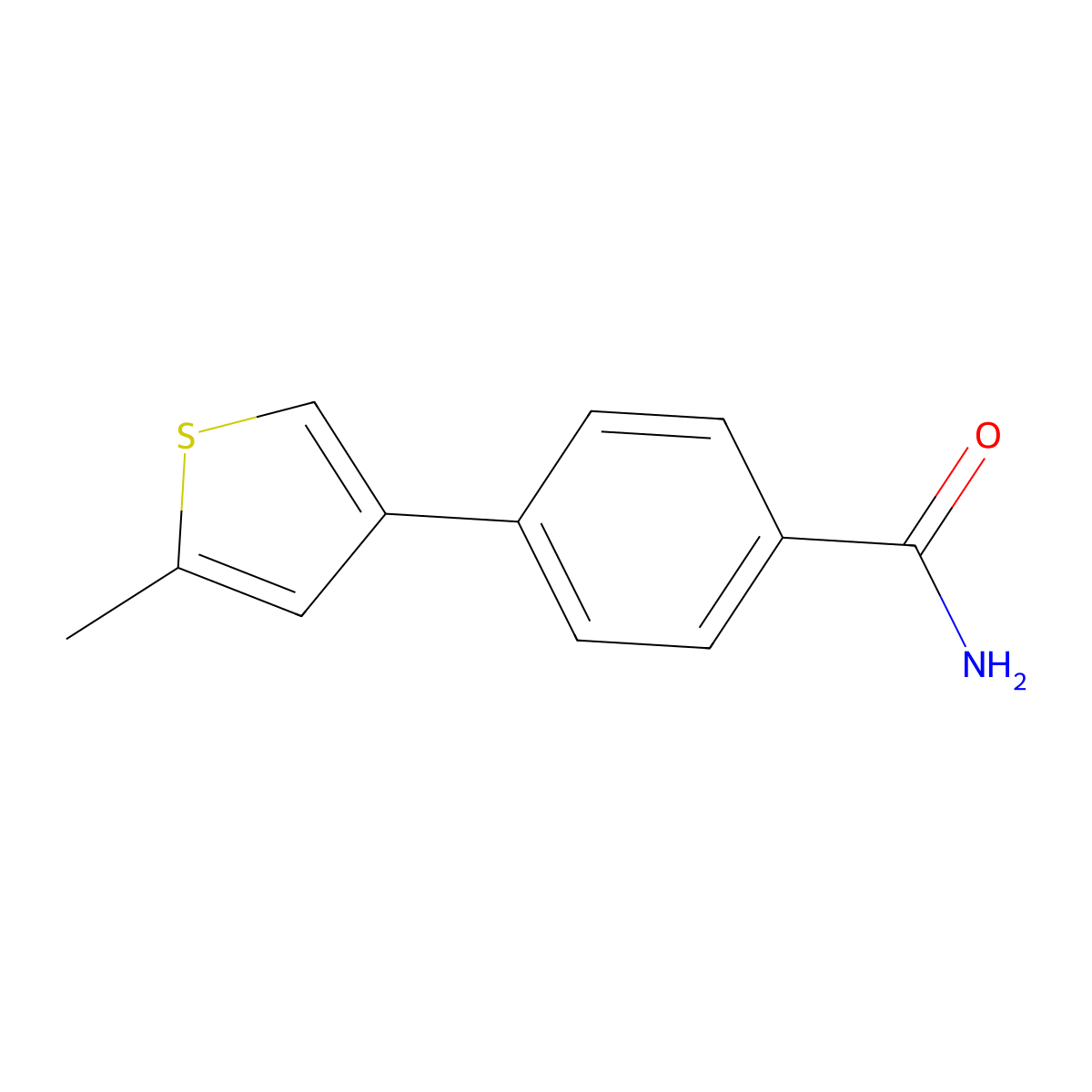 4-(5-Methylthiophen-3-yl)benzamide molecular structure, CAS 2168255-33-0