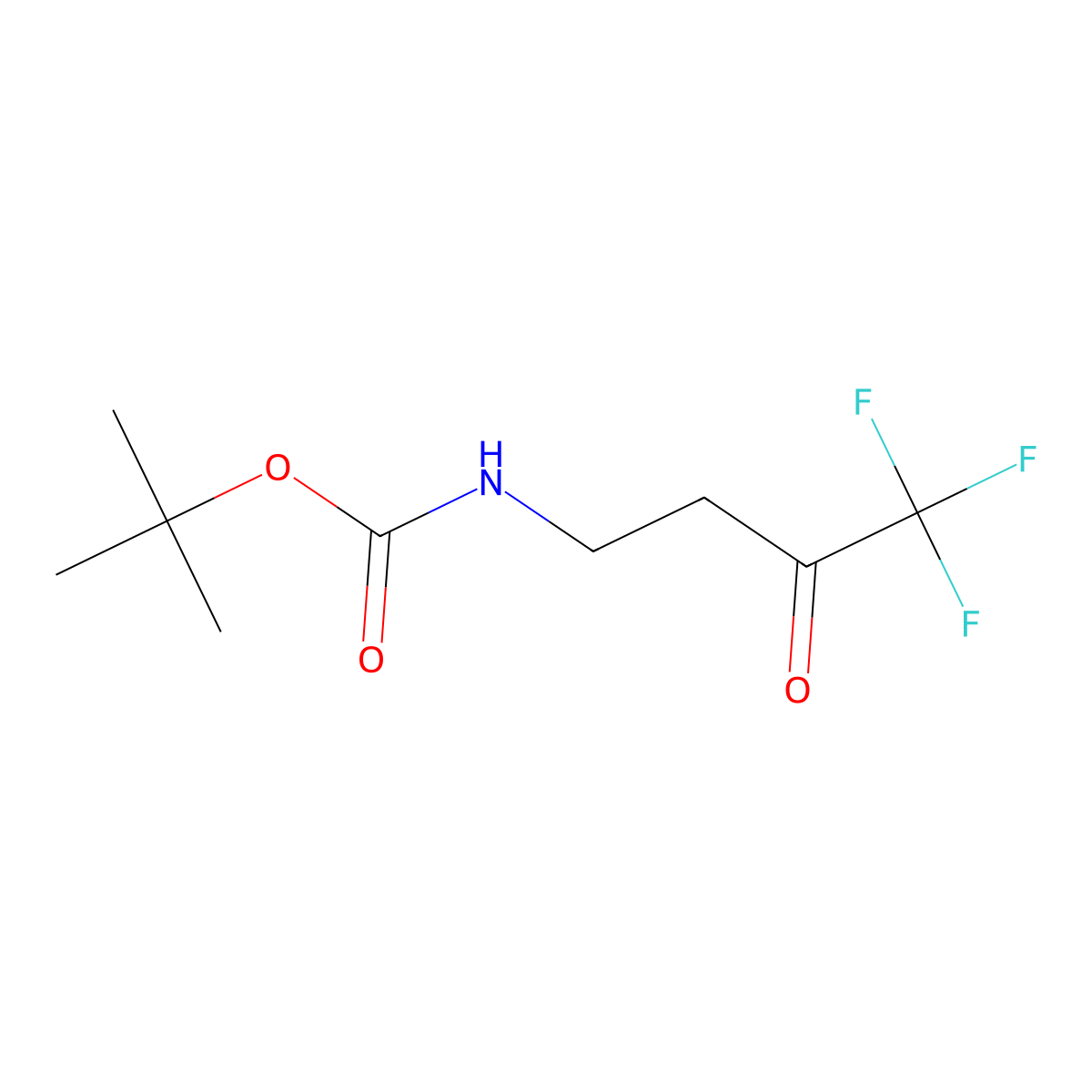 Tert-butyl N-(4,4,4-trifluoro-3-oxobutyl)carbamate molecular structure, CAS 2168256-22-0