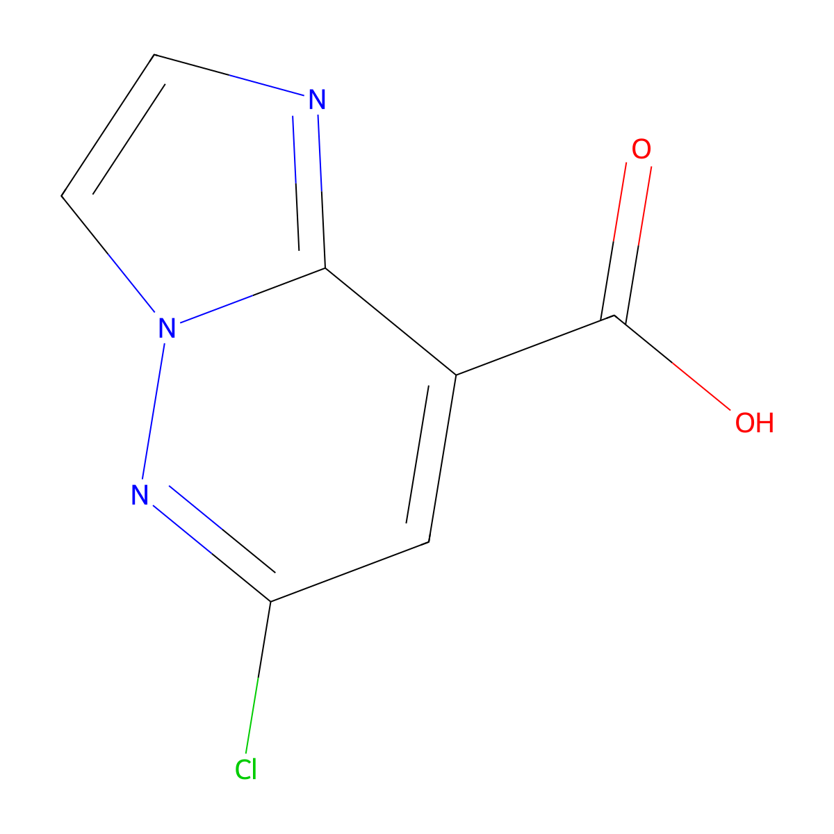 6-Chloroimidazo[1,2-b]pyridazine-8-carboxylic acid molecular structure, CAS 2168257-19-8