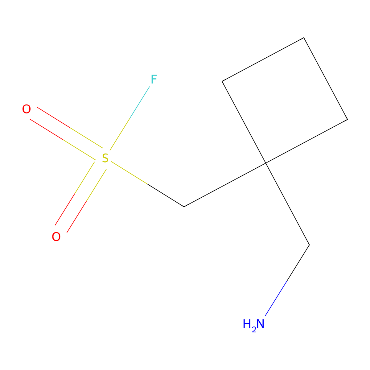[1-(Aminomethyl)cyclobutyl]methanesulfonyl fluoride molecular structure, CAS 2168263-39-4