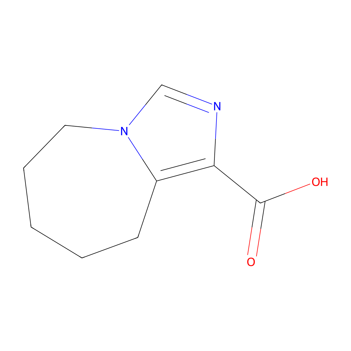 5H,6H,7H,8H,9H-imidazo[1,5-a]azepine-1-carboxylicacid molecular structure, CAS 2168263-79-2