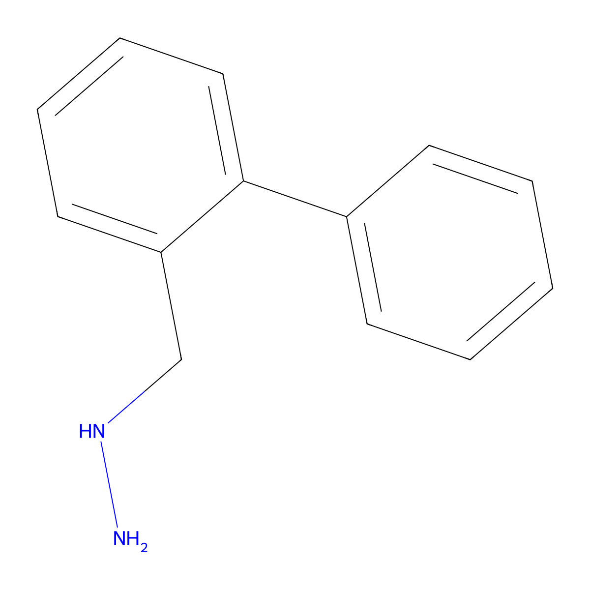 [(2-Phenylphenyl)methyl]hydrazine molecular structure, CAS 2168274-15-3