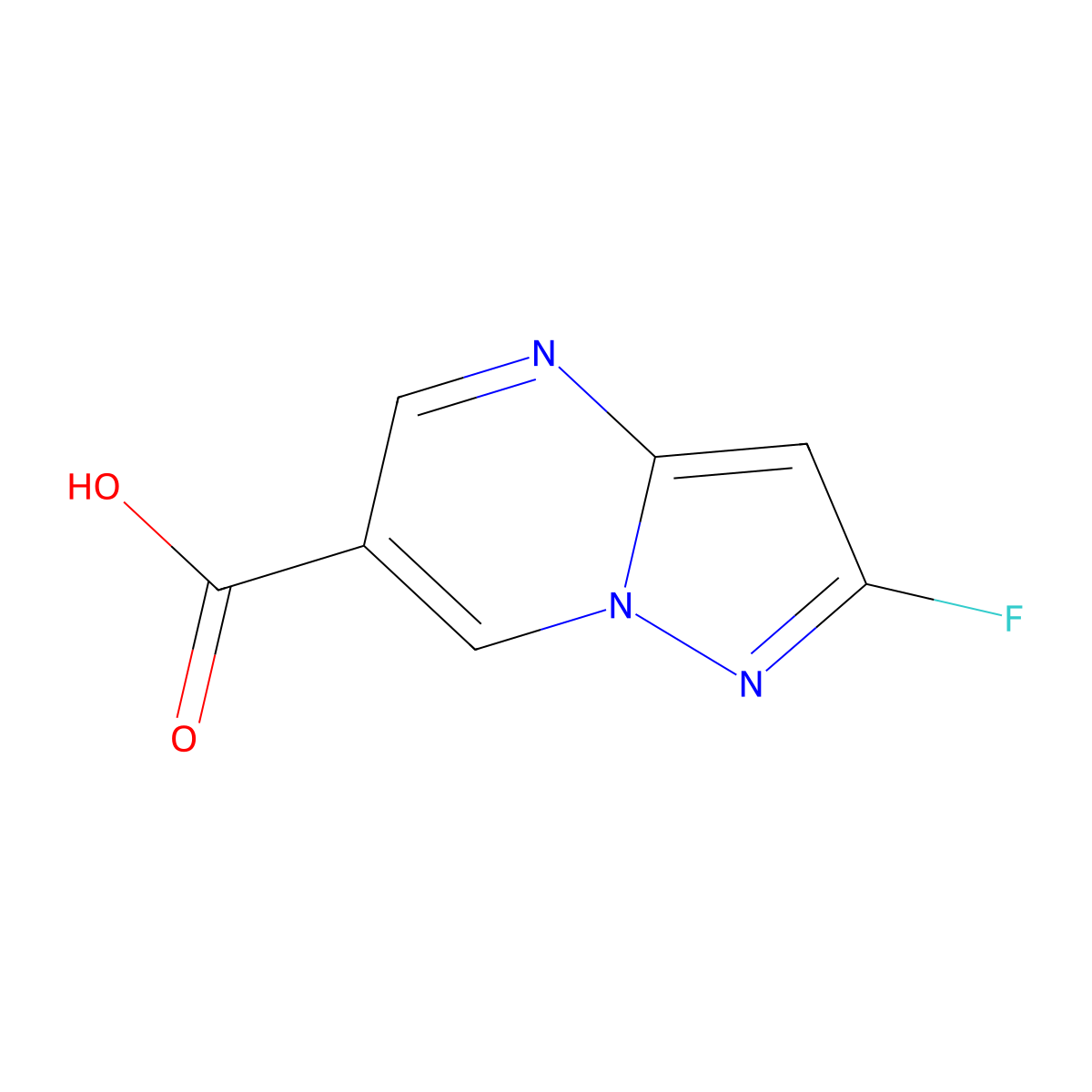 2-Fluoropyrazolo[1,5-a]pyrimidine-6-carboxylic acid molecular structure, CAS 2168274-16-4
