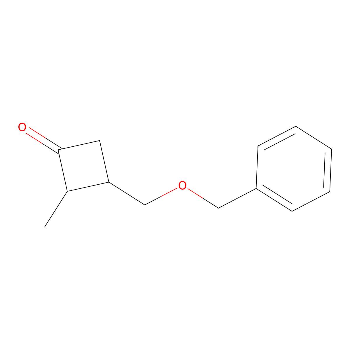 3-[(Benzyloxy)methyl]-2-methylcyclobutan-1-one molecular structure, CAS 2168278-98-4