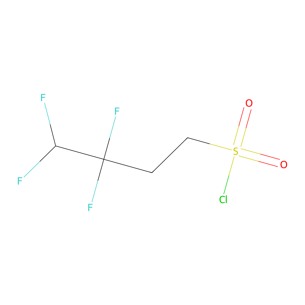 3,3,4,4-Tetrafluorobutane-1-sulfonyl chloride molecular structure, CAS 2168286-15-3