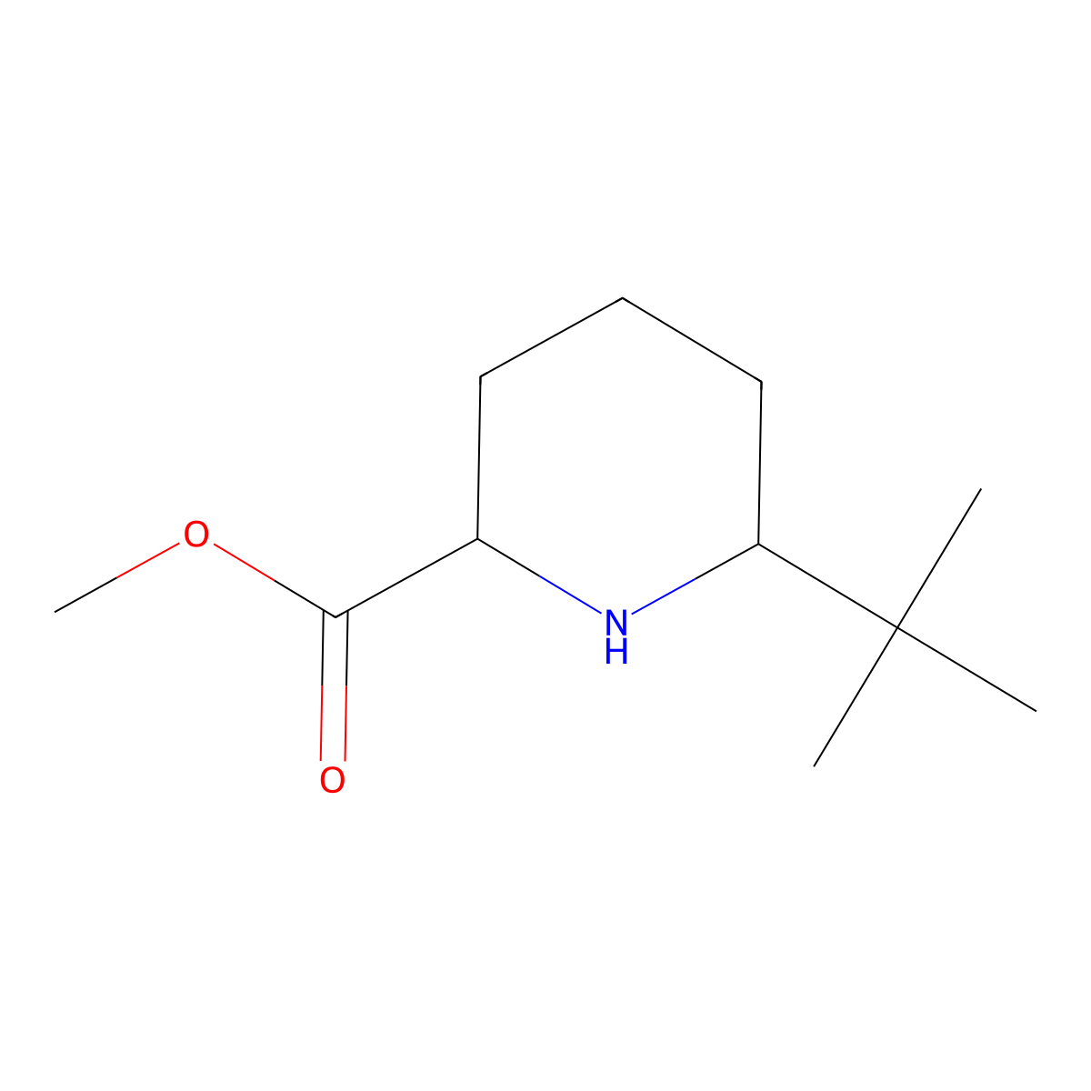 Methyl 6-tert-butylpiperidine-2-carboxylate molecular structure, CAS 2168293-24-9