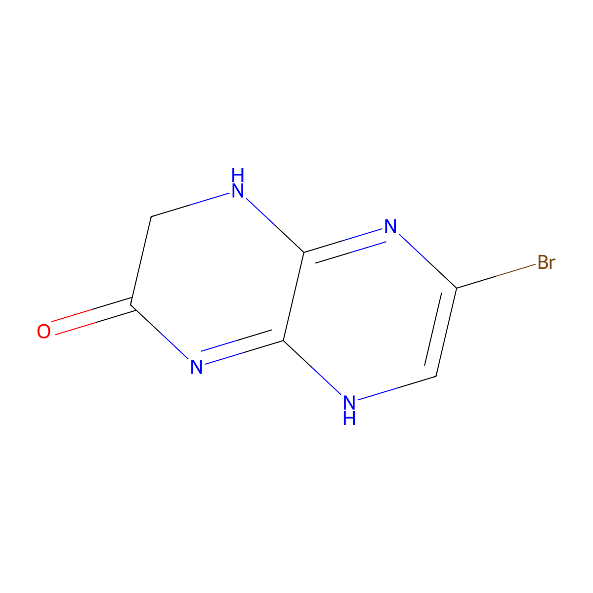 Pyrazino[2,3-b]pyrazin-2(1H)-one, 6-bromo-3,4-dihydro- molecular structure, CAS 2168294-35-5