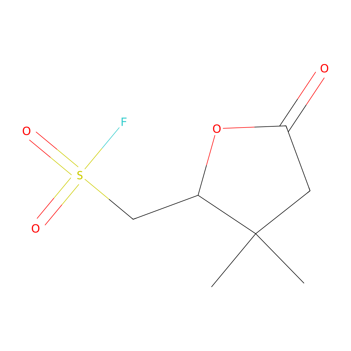 (3,3-Dimethyl-5-oxooxolan-2-yl)methanesulfonyl fluoride molecular structure, CAS 2168299-91-8