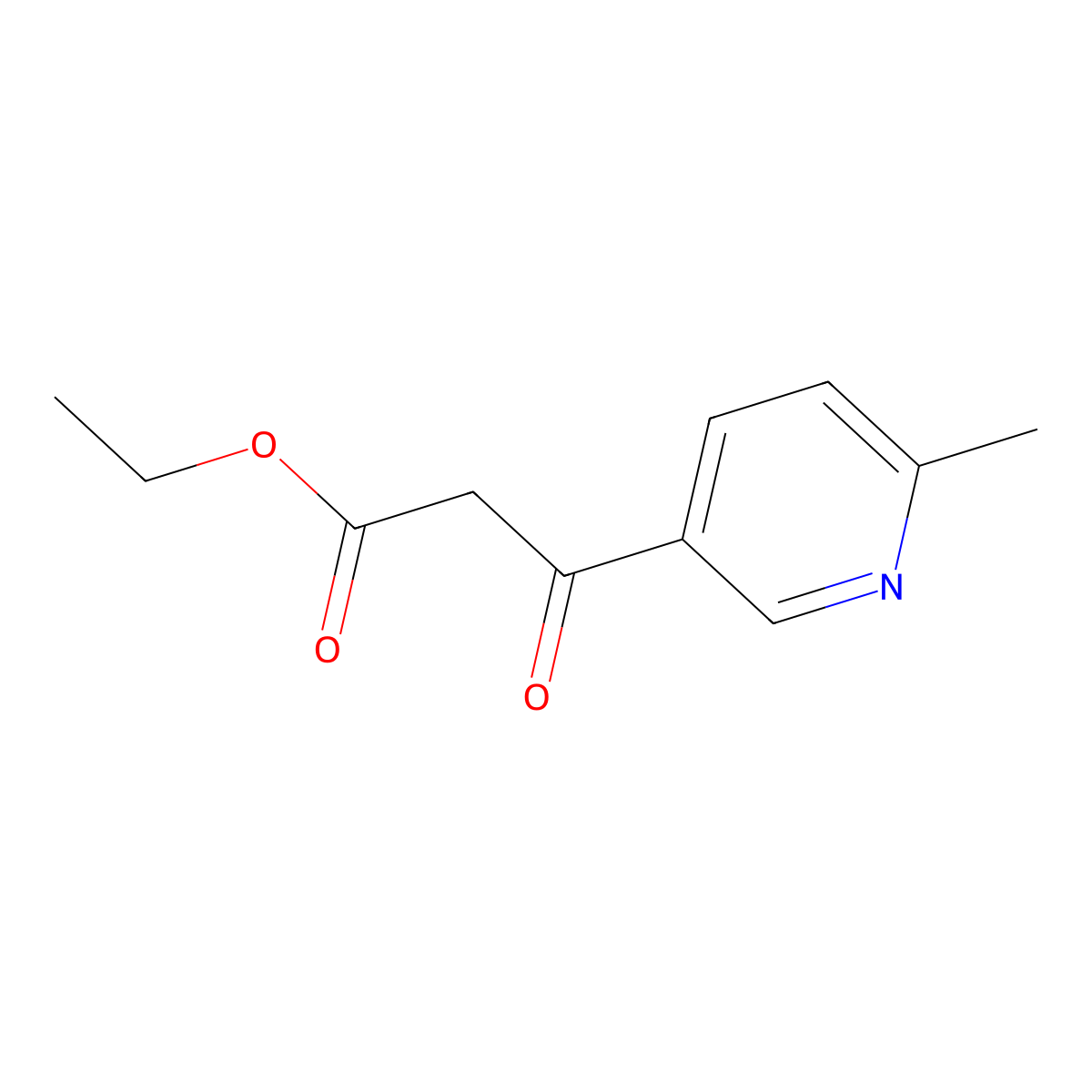 Ethyl 3-(6-methylpyridin-3-yl)-3-oxopropanoate molecular structure, CAS 21683-58-9