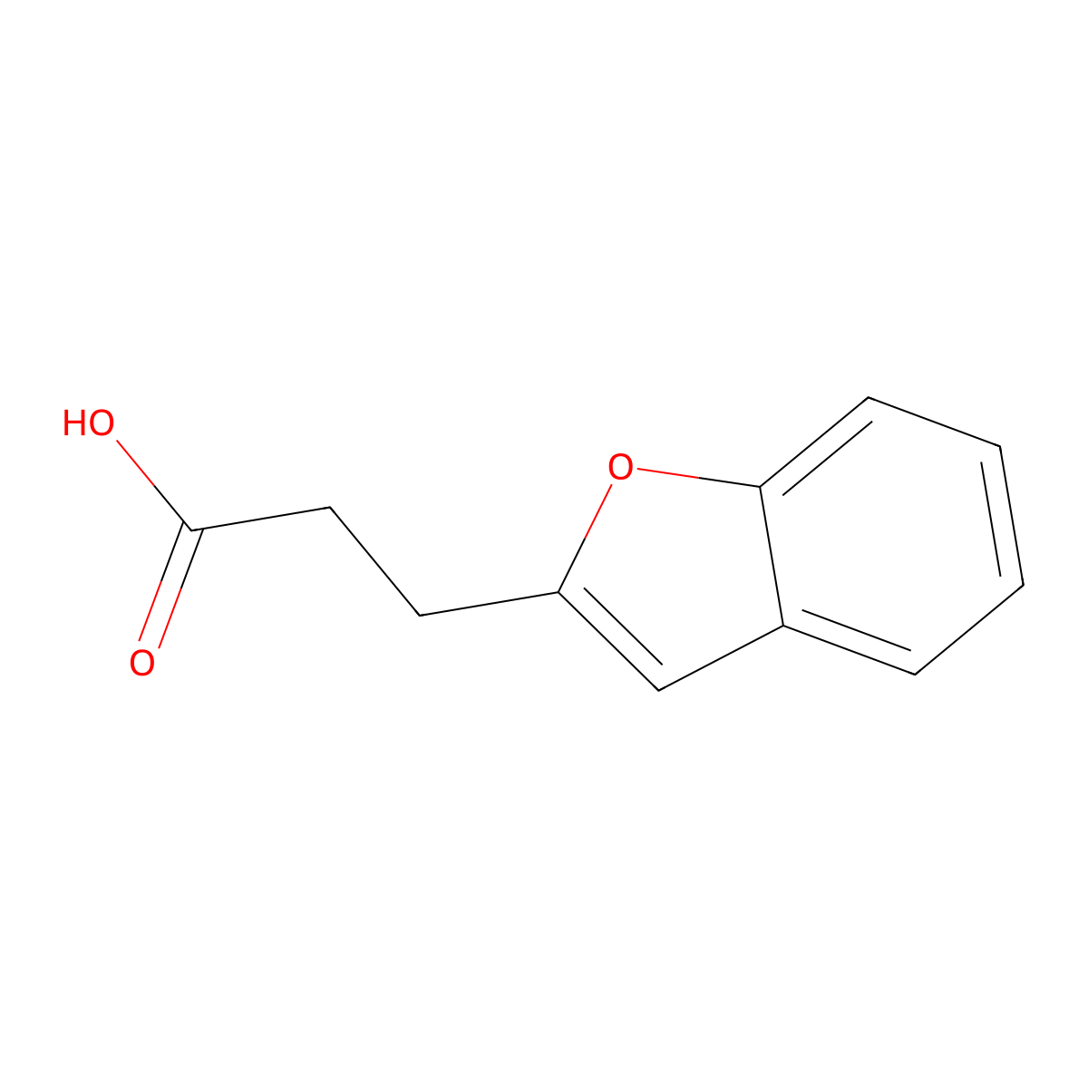 3-(1-Benzofuran-2-yl)propanoic acid molecular structure, CAS 21683-86-3