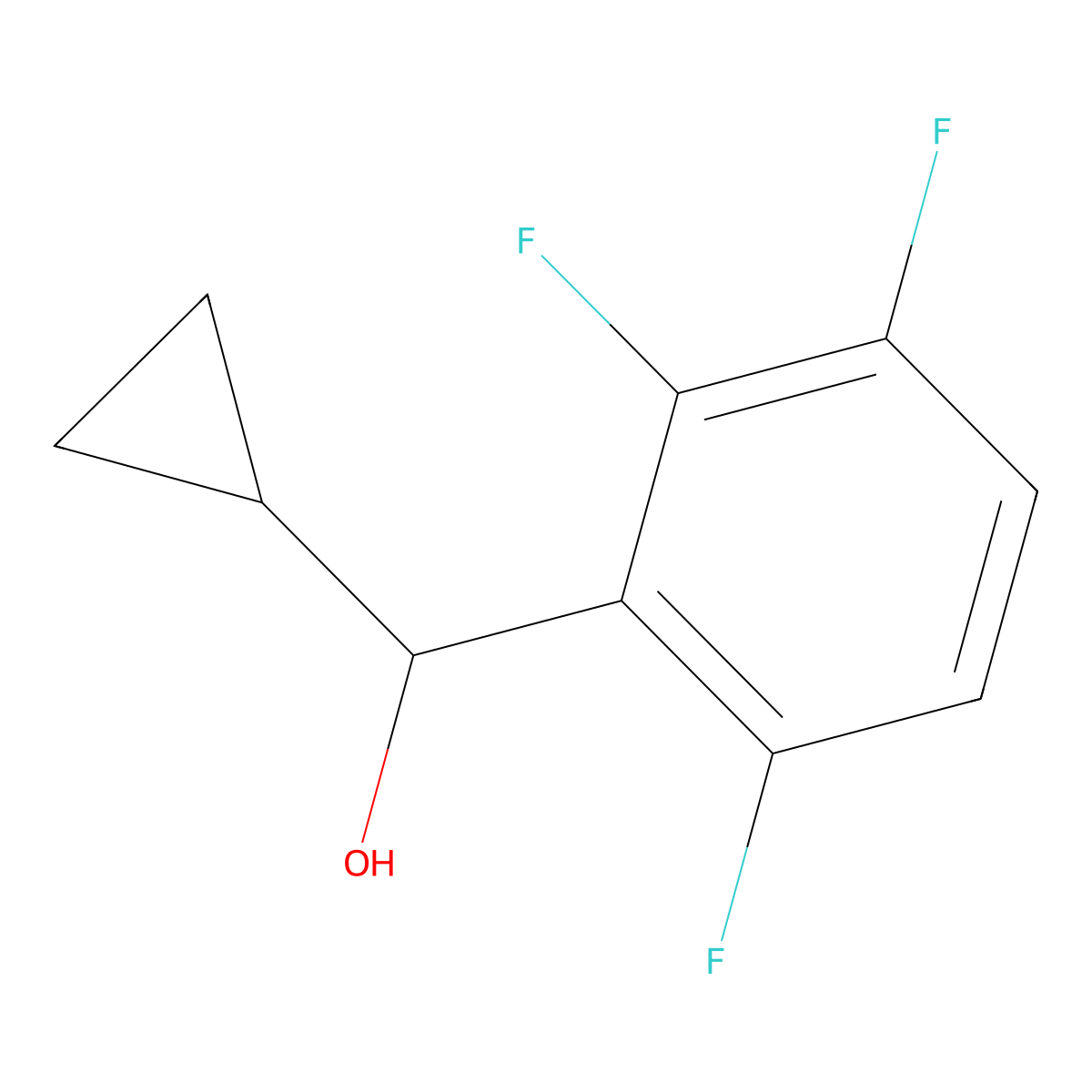 alpha-Cyclopropyl-2,3,6-trifluorobenZenemethanol molecular structure, CAS 2168300-80-7